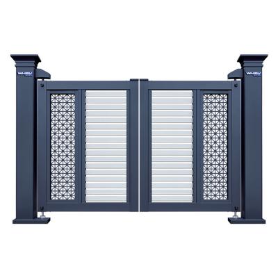 China Easily Assembled Custom Family Gate Double Gate Yard Villa Gate Flat Open Fence for sale