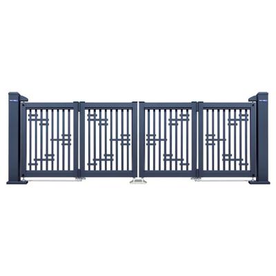 China Easily Assembled Custom Family Villa Gates Open Double Flat Yard Fence Gates for sale