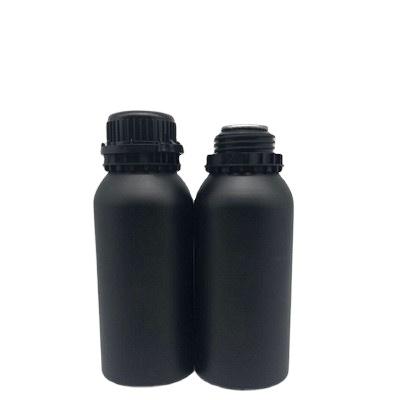 China Leak Proof Matte Black 500ml Perfume Essential Oil Aluminum Bottle With Ca Safe For Children p for sale