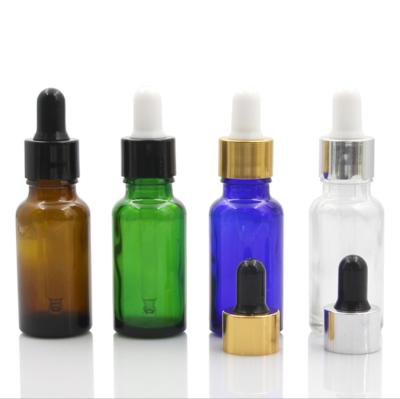 China 10ml 15ml 20ml 30ml 50ml 100ml Cosmetic Amber Glass Essential Oil Dropper Bottle for sale