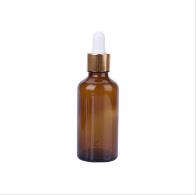 China Brown 30ml Cosmetic Glass Dropper Bottle For Essential Oil Fragrance for sale