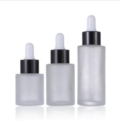 China Cosmetic Matte Frosted Glass Essential Oil Dropper Bottle For Perfume for sale