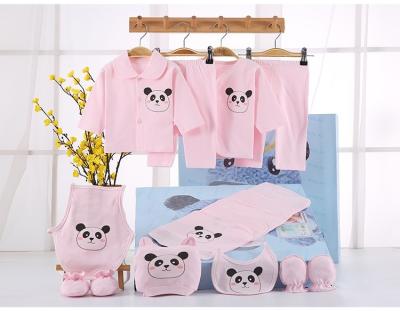 China Antibacterial Baby Clothes Wholesale 100% Organic Cotton Newborn Baby Suits 0-12 Months Sets Gift for sale