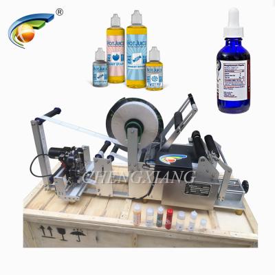 China CHENGXIANG Food table top labeling machine one side 120ml bottle labeling machine, manual or semi automatic for sale