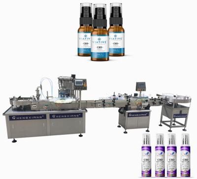 China cbd machine chemical spray oil filler spray body spray filling line spray liquid filler à venda