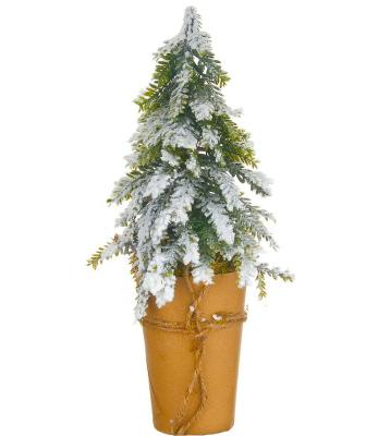 China Made PVC Artificial Snow Christmas Tree Decoration Small Table Desk Tops Christmas Home Party Decoration Holiday Decor For Table Top for sale