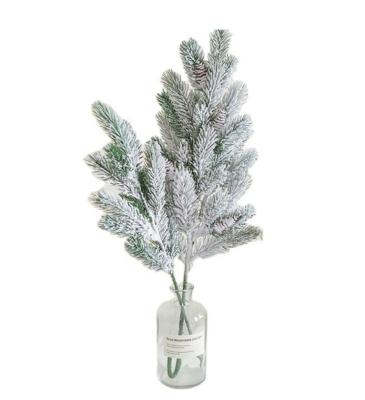 China Made of PVC Christmas Pine Snowy Picks Artificial Pine Needles Branches Sprayers for Flower Arrangements DIY Centerpiece Christmas Wreath D for sale