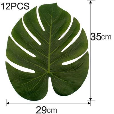 China Wholesale Silk Fabric Green Turtle Leaves Silk Fabric Flower Leaf Single Artificial Leaf for sale