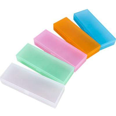 China Simple and fashion pp wholesale the simple candy color pencil case translucent light weight pencil case for sale