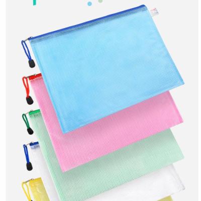 China High Capacity Wholesale Mesh Bag For A4/A3/Letter Size Document Bag Waterproof Zipper Folder Bags Office Supplies for sale