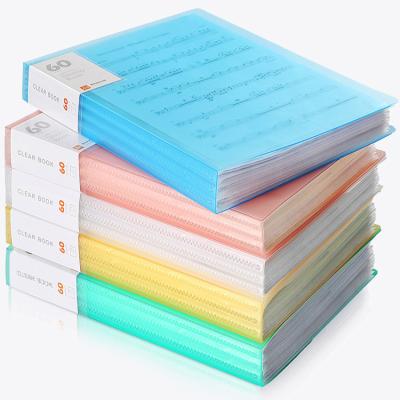 China Customized Hard Plastic Folder Custom 60 Pockets Large Capacity Display Book Cover Presentation Folder for sale