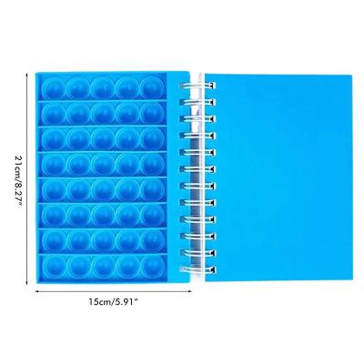 China XUCHUN Spiral Spiral Notebook for Kids Puzzle Snap Bubble Diary Pop Push Silicone Happy Wholesale A5 Notebook for sale