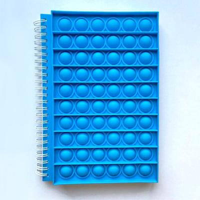 China XUCHUN Spiral Notebook for Kids Puzzle Snap Bubble Diary Pop Push Silicone Happy Wholesale A5 Notebook for sale