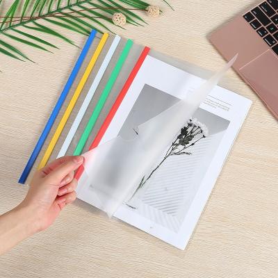 China Recyclable PP Material Clear Plastic PP Document Cover Slide Bar Report Cover A4 Display Book for sale