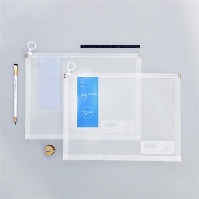 China Clear Plastic Waterproof Envelope Poly Envelope Folder Eco - Friendly Folder Bag With Zipper Bag for sale