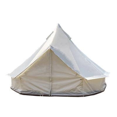 China Diagonal tie type luxury outdoor camping 900D oxford big bell tent for sale for sale