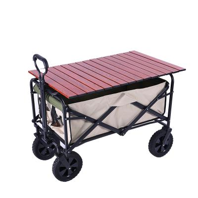 China Other Adjustable Heavy Duty Collapsible Folding Wagon Beach Picnic Camping Camping Wagon for sale