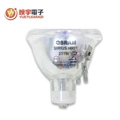 China Original Clear Sirius HRI 231 W Stage Head OEM Replacement Light Bulb 231W Mercury Short Arc Reflector Sirius Moving Lamp for sale