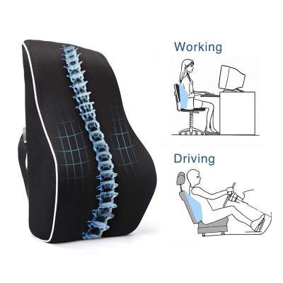 China Ergonomic Back Cushion Warm Back Cushion Car Memory Foam Lumbar Support Ergonomic Pillow for Sciatica Pain Relief for Office Chair Car Sea for sale