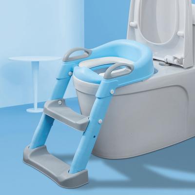 China Hot Selling Baby Trainning Potty Toys for Kids Child Toilet Comfort Toilet Seat Baby Kids Potty Training Toilet Seat with Handles&Step Stool for sale