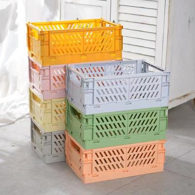 China Thick And Heavy Duty EPP Folding Storage Box Modern Basket Plastic Foldable Cube Container Drawer Storage Boxes Wardrobe Organize for sale