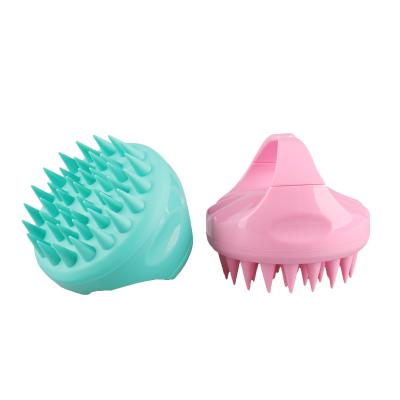 China Amazon Shower Scalp Massager Waterproof Hot Soft Silicone Comb Useful Hair Brush for sale