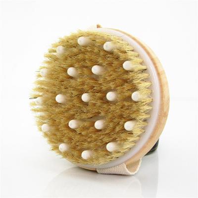 China EXFOLIATING body brush for wet or dry brushing, gentle exfoliating for dry skin softer skin bath brush, remove cellulite massage knots for sale