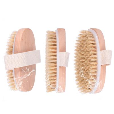 China EXFOLIATING Dry Brushing Body Brush, Natural Dry Hair Skin Exfoliating Brush Body Scrub For Whole Skin for sale