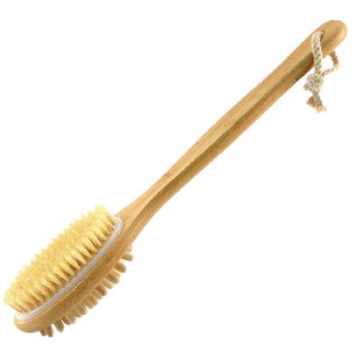 China EXFOLIATING Bath Body Brush Natural Bristle Exfoliating Effective Body Brush For Wet And Dry Body Sweeping Long Handle Shower Back Scrubber for sale