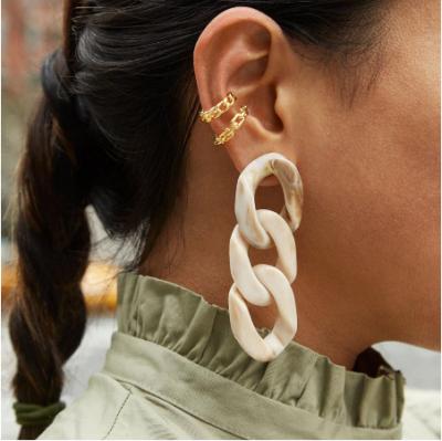 China Best High Quality Lady New BA Mirador Resin Link Drop Earrings For Women Colorful Bohemian Classic Hanging Dangle Earrings Jewelry Wedding for sale