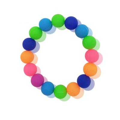 China Best Promotional Silicon Rings Gifts Environmentally Friendly Silicone Bead Band Wrist Strap For Friends for sale