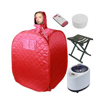 China Modern Portable Personal Sauna With Steamer For Convenient Steam Home Foldable Sauna Chair Machine Tent Sauna Easy Installation for sale