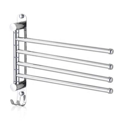 China With Hook HOT Sales 4 Towel Shelf Stainless Steel Towel Holder Bathroom Hotel Towel Rack for sale