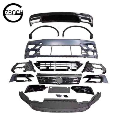 China PP Factory Price Body Kits For Volkswagen Tiguan Upgrade R-Line Grill Car Front Bumper With Rear Wheel Arches Lip Tips for sale