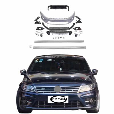 China Genuine PP car bumpers for 2013-2018 Volkswagen cc upgrade car rear diffuser front bumper skirt grill side r-line for sale