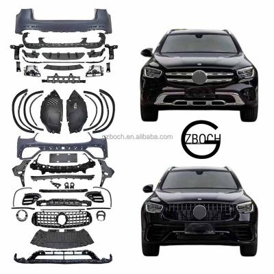 China PP Wholesale Car Bumpers For Benz W253 X253 CGL SUV Facelift GLC63 AMG Body Kit Wheel Arches Front Rear Car Diffuser Bumper Tips for sale