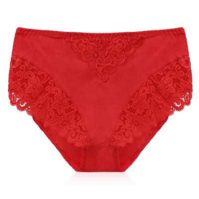 China Wholesale Custom Made Nylon Antibacterial Mid Waist Ladies Underwear Panties Plus Size Fat Women Underwear for sale