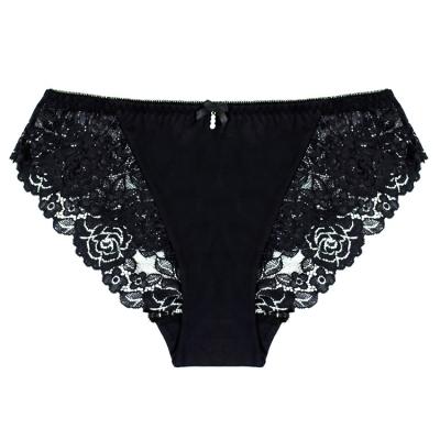 China Designer Mid-Waist Swimming Cloth Ladies Panties Sexy Lace Lingerie Antibacterial Hot-selling Transparent Panties for sale