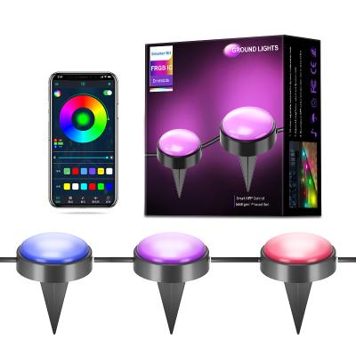 China New 15 LED Smart RGB Outdoor Waterproof Inground Garden Lamp String Lights. for sale