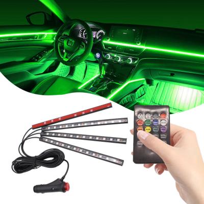 China Automotive Interior Decoration 4Pcs Atmosphere Strip Light Interior Car Lighting System Interior Ambient Light. for sale