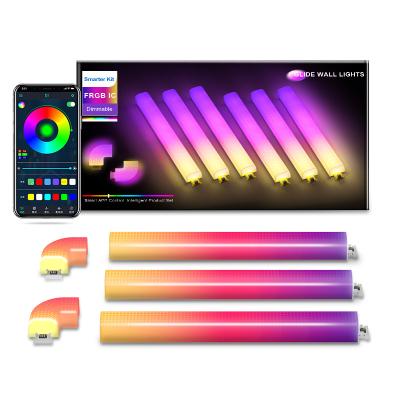 China Modern Wifi Smart Home Decoration RGB Gaming Holiday Light Sliding Led Wall Light. for sale