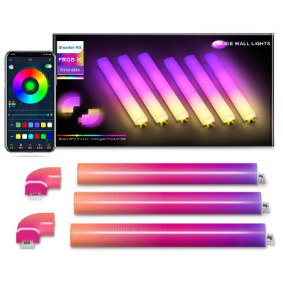 China Tuya Modern Smart Gliding Wall Light Multicolor Music Sync Home Decor Led Light Bar. for sale