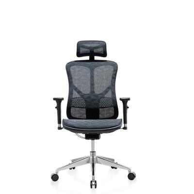 China Adjustable (Height) Suppliers Swivel Ergonomic Mesh Office Chair Factory With Lumbar Support And 3D Adjustable Headrest And Armrest Manufacturer for sale