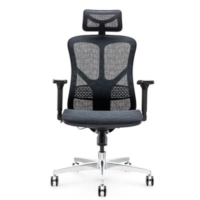 China (Height)Full Mesh Back Office Chair Plastic Armrest Adjustable Adjustable Office Chair Rotating With Metal Base for sale