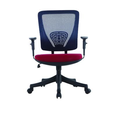 China Adjustable (Height) Molded Foam Fabric Office Chair Mesh Back Mid Back Task Chair For Office for sale