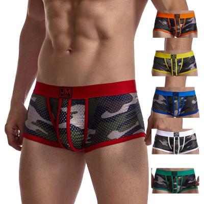 China Anti-Static Ice Silk Underwear Series Camouflage Jockmail Inerwear Jocksstrap Boxers Mens Boxershorts for sale