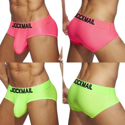 China Series Anti-Static Breathable Mesh Jockmail Shorts Sexy Underwear Jockstraps Plus Size Mens Briefs And Boxers For Men for sale