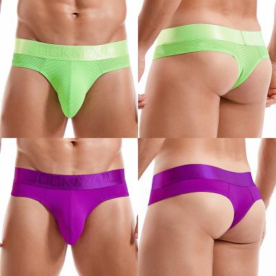 China T back thongs free wholesale mix up sexy mens jockmail panties low rise back underwear t thongs for sale