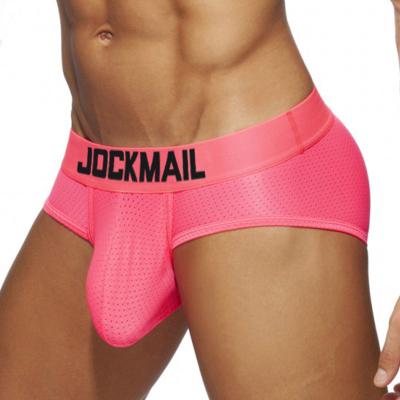 China Jockmail Brand Anti-Static Mesh Series Shorts Sexy Lingerie Plaids Ties Boys Underwear Boxer Briefs for sale