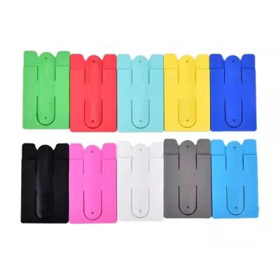 China Color Fashion Sticker Back Cover Adhesive Card Holder Case Pocket For Mobile Phone Colorful Card Holder for sale